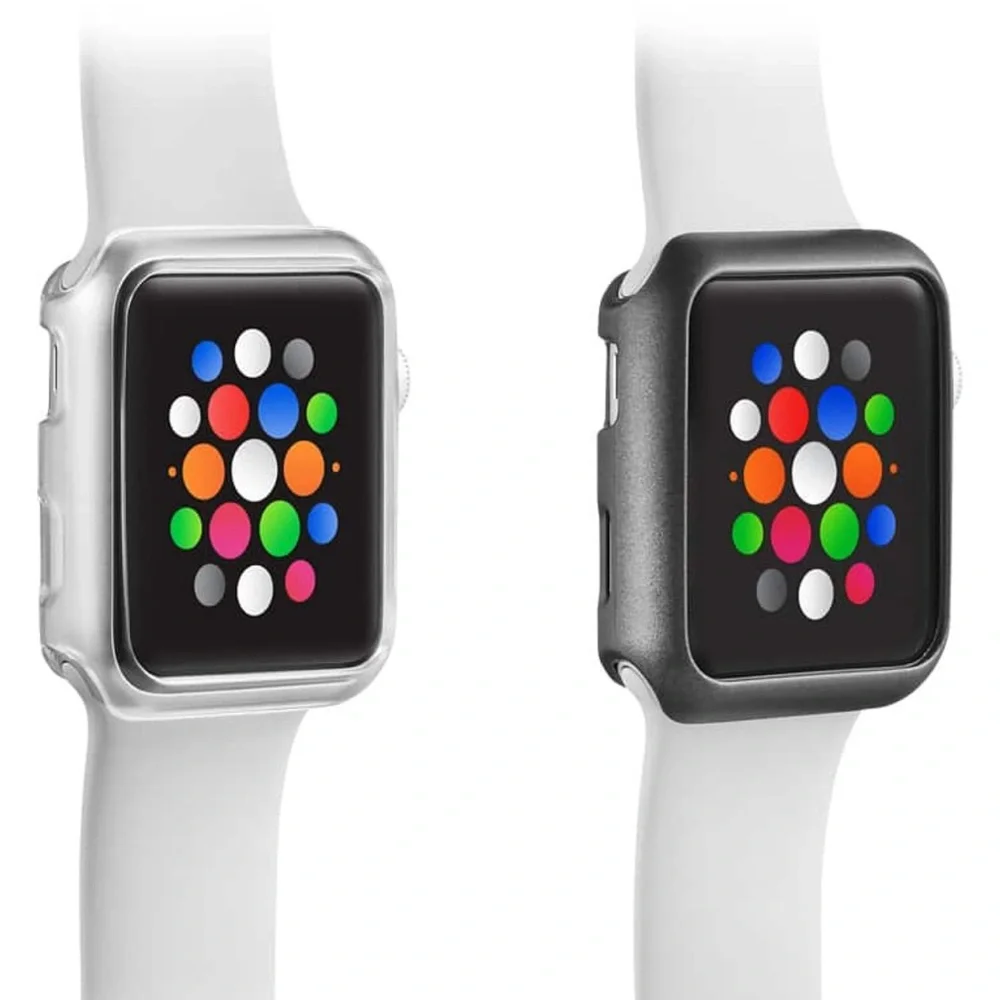 2PK-Modal-Bumper for smartwatch thermoplastic polyurethane -42mm/spacegrey&clear